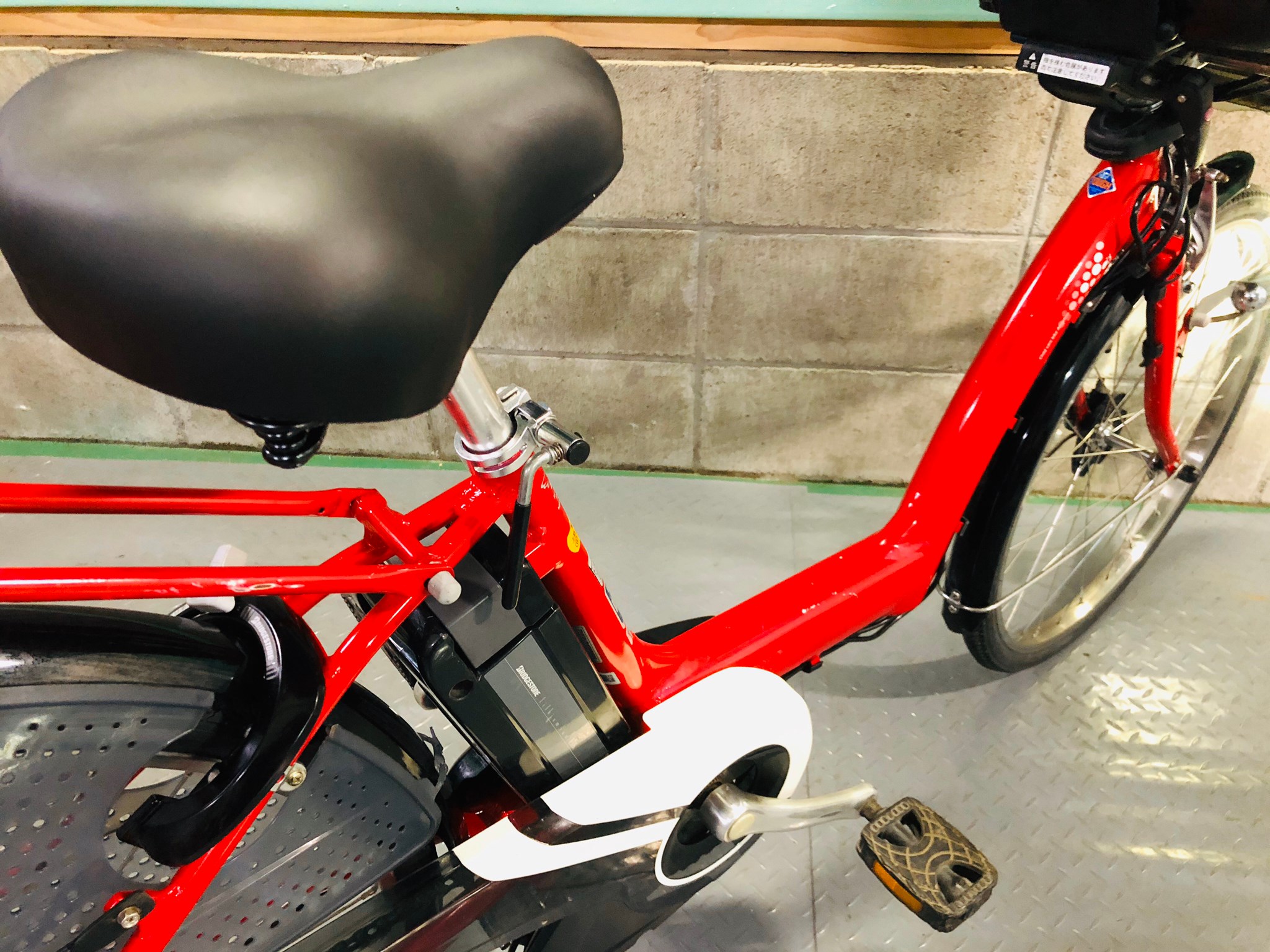 SOLD OUT】電動自転車 ブリヂストン アンジェリーノ 大容量8.9Ah 赤色 