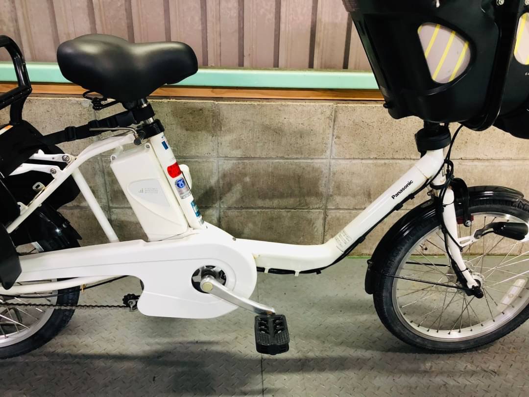SOLD OUT】電動自転車 パナソニック ギュットミニ 白 子供乗せ 3人乗り 