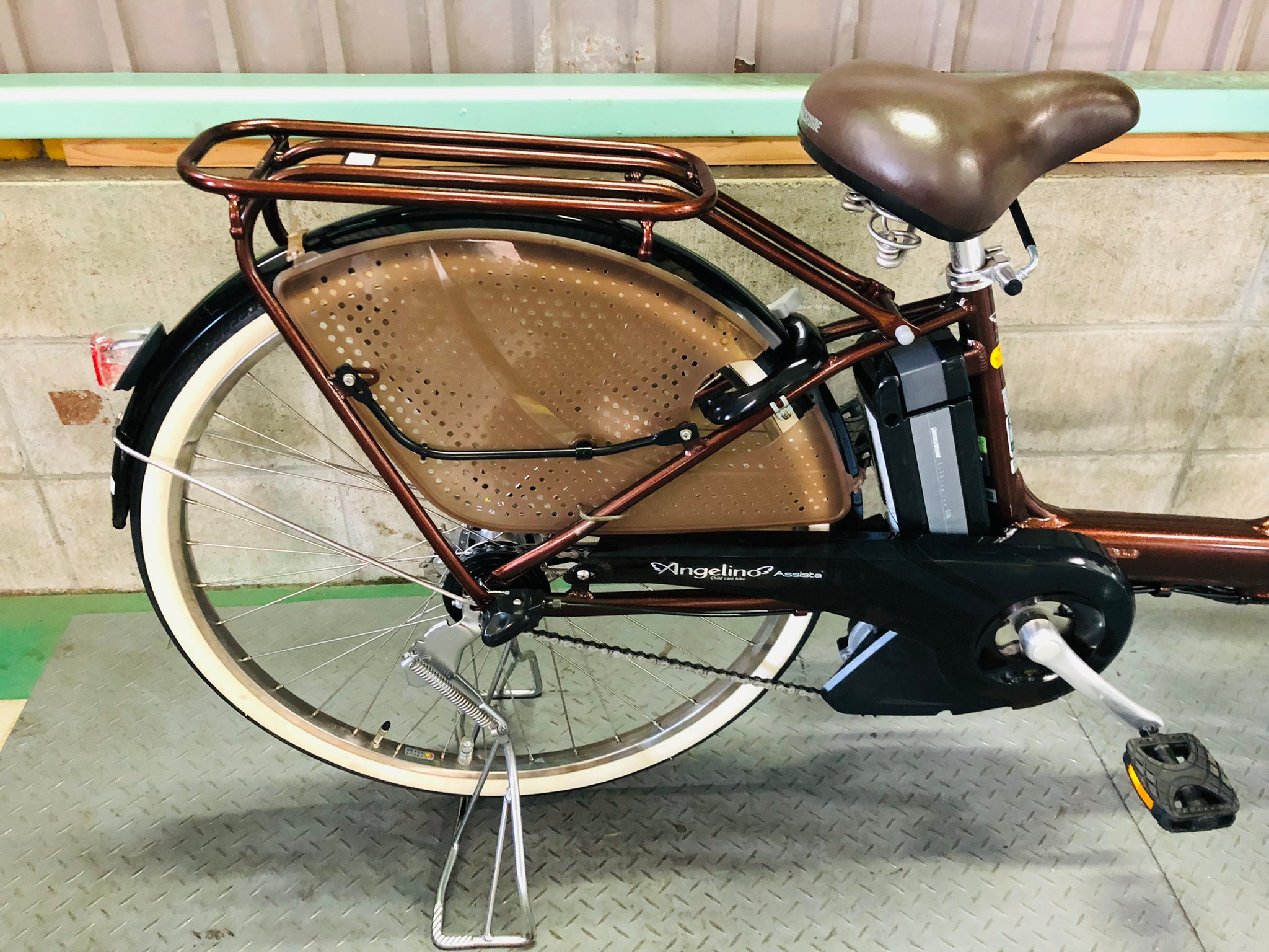 SOLD OUT】電動自転車 ブリヂストン アンジェリーノ 22/26インチ 子供乗せ 6Ah 茶色 |  国産・中古の激安電動アシスト自転車を販売MIZO COOL（ミゾクール）
